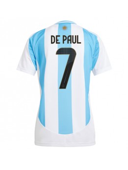 Billige Argentina Rodrigo De Paul #7 Hjemmedrakt Dame Copa America 2024 Kortermet